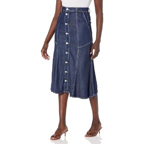 7 For All Mankind Women's Long Denim Skirt