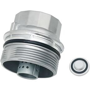 Oil Filter Housing Cap Assembly with Oil Plug Drain Compatible with Toyota Avalon Camry Corolla Highlander Matrix Prius RAV4 Sienna Tacoma Venza Replace 15620-40030 1562040030