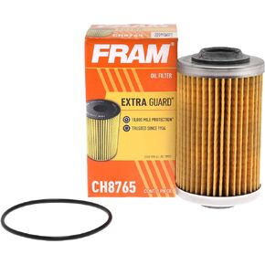 FRAM Extra Guard CH8765, 10K Mile Change Automotive Replacement Interval Cartridge Engine Oil Filter for Select Vehicle Models