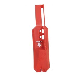 Accuform KDD139 STOPOUT Universal Blockout Wall Switch Cover, for Toggle or Flat Paddle Wall Switches, Plastic, Red