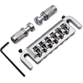 SAPHUE Wraparound Bridge Tailpiece Intonatable Combo Bridge Tailpiece for Solid-body Electric Guitar (Black)