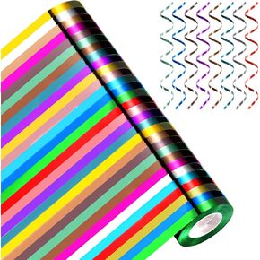 30 لفة من شريط البالونات المموج بألوان متنوعة للحرف اليدوية، وأعياد الميلاد، وعيد الحب، وحفلات الزفاف، وديكورات الحفلات (ألوان مختلطة 3/16 بوصة) in Kuwait