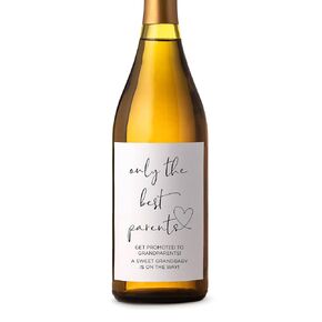 Pregnancy Reveal Wine Label for Parents, Baby Announcements, Set 3x Small Wine Bottle Stickers, Grandparents to Be, Im Pregnant, Mom to Be
