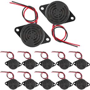Active Piezo Electric Buzzer Alarm DC 3-24V Electronic Buzzer Alarm Sounder Continuous Beep 10Pcs