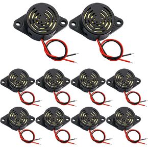10Pack Active Piezo Electric Buzzer Alarm DC 3-24V Electronic Buzzer Alarm Continuous Sound Beep