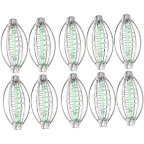 Fishing Feeder Basket, Carp Fishing Equipment,10PCS 4 Sizes Carp Fishing Feeder Stainless Steel Spring Fishing Feeder Bait Cage Holder Tackle Accessory Carp Fishing Bait (20g)