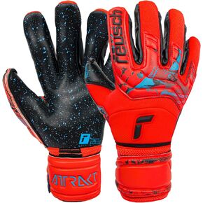 Reusch Attrakt Fusion Ortho-Tec Guardian Goalkeeper Gloves, Red/Future Blue/Black, Size 8