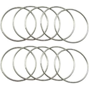 8 قطع 6، 8، 10، 12 بوصة حلقات معدنية فضية حلقات مكرامية لصائدي الأحلام والحرف اليدوية (فضي، (6، 8، 10 و12 بوصة)) in Kuwait