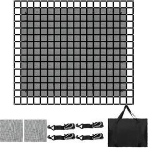 شبكة شحن شديدة التحمل من EASYBERG لسرير شاحنة الالتقاط، شبكة شحن كبيرة جدًا مقاس 10 × 12 قدم مع شبكة وإبزيم كام وخطافات على شكل حرف S وحزام متقاطع، شبكة شحن بسعة 1500 رطل لسيارات الجيب ذات الدفع الرباعي in Kuwait