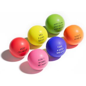 KDG Motivational Stress Balls(6 Pack) for Kids and Adults,Stress Relief Ball with Quetos to Rrelieve Anxiety and Manage Anger As Gift