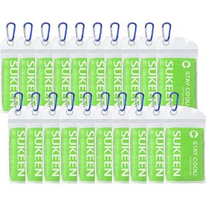 Sukeen Cooling Towels for Neck and Face(40"x12"), Cooling Towels Bulk, Cool Towels for Neck, Gym Towels for Sweat, Cooling Towels for Hot Weather, Sweat Towels for Gym, Workout, Sports(20 Pack)