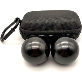 1.57inch Chrome Steel Black Baoding Balls for Hand Therapy, Exercise, and Stress Relief,2pcs