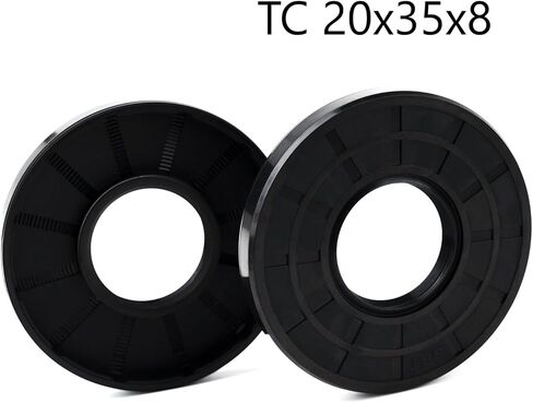 XIKE قطعتان من ختم الزيت، أختام الشفاه TC 20 مم × 35 مم × 7 مم غطاء مطاطي من النتريل شفة مزدوجة مع زنبرك، ختم عمود الزيت مناسب لعمود التحمل in Kuwait