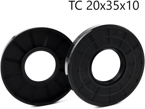 XIKE قطعتان من ختم الزيت، أختام الشفاه TC 20 مم × 35 مم × 7 مم غطاء مطاطي من النتريل شفة مزدوجة مع زنبرك، ختم عمود الزيت مناسب لعمود التحمل in Kuwait