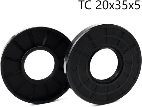 XIKE قطعتان من ختم الزيت، أختام الشفاه TC 20 مم × 35 مم × 7 مم غطاء مطاطي من النتريل شفة مزدوجة مع زنبرك، ختم عمود الزيت مناسب لعمود التحمل in Kuwait