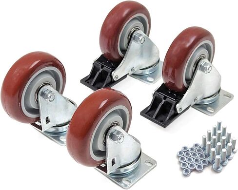 Penn Elcom Casters with for Heavy Duty Roadcases, Flightcases, and Heavy Equipment (Caster Single (1 Braking Caster)) in Saudi Arabia