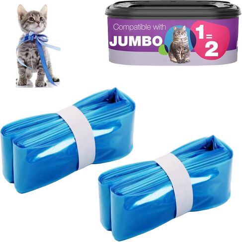 عبوات إعادة تعبئة فضلات القطط الكبيرة من جامبو، عبوة من قطعتين متوافقة مع خرطوشة إعادة تعبئة فضلات القطط الخاصة بك in Kuwait
