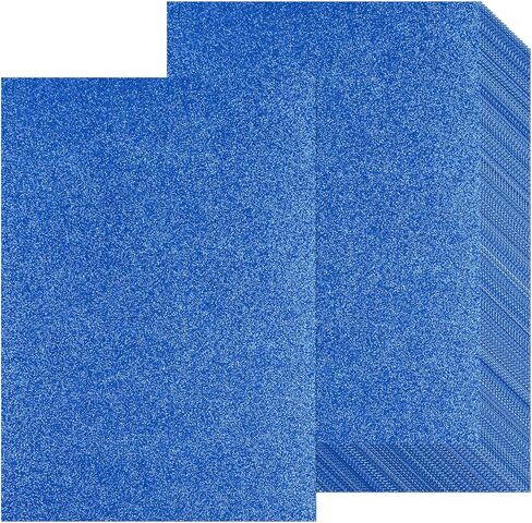 20 Sheets Light Blue Glitter Cardstock Paper, A4 Thick Glitter Craft Paper for Scrapbook DIY Art Project Greeting Cards Wedding Birthday Party Decoration 250GSM (Light Blue) in Saudi Arabia