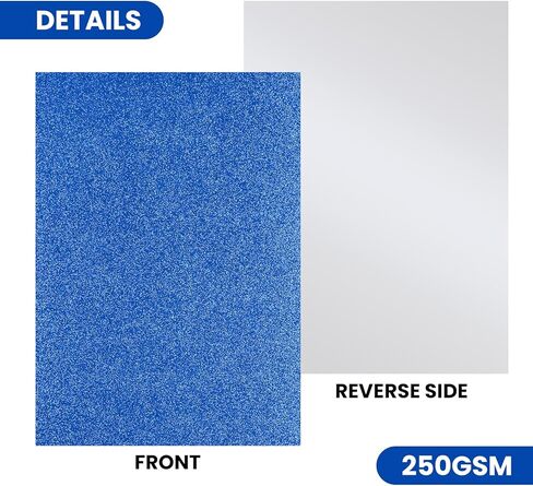 20 Sheets Light Blue Glitter Cardstock Paper, A4 Thick Glitter Craft Paper for Scrapbook DIY Art Project Greeting Cards Wedding Birthday Party Decoration 250GSM (Light Blue) in Saudi Arabia