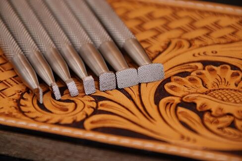 Checkered Stamps Leather Stamping Undercut Beveler - One Piece or Set of 7 Leather Stamping Tools in Stainless Steel (XS, 1 Piece) in Saudi Arabia