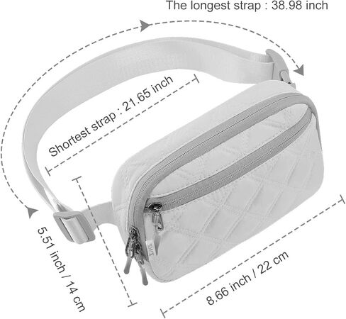 حقائب حزام الخصر من ZINZ Fanny Packs للسفر والاستخدام اليومي، حقيبة كروس بوم للنساء والرجال، باللون الأسود in Kuwait