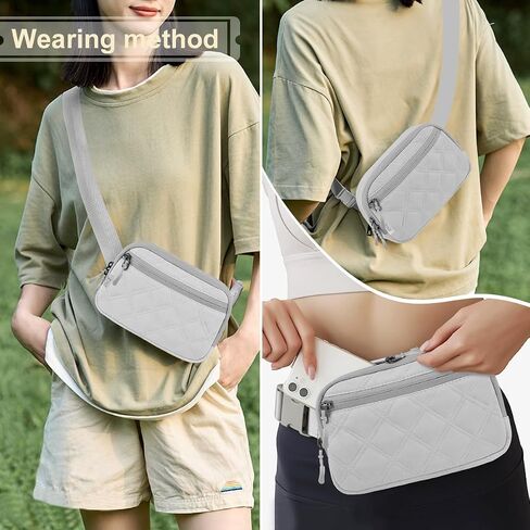 حقائب حزام الخصر من ZINZ Fanny Packs للسفر والاستخدام اليومي، حقيبة كروس بوم للنساء والرجال، باللون الأسود in Kuwait