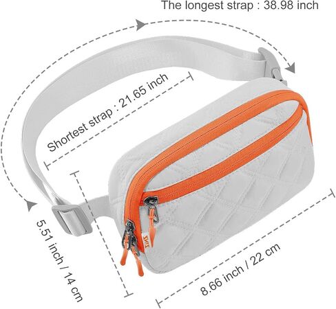 حقائب حزام الخصر من ZINZ Fanny Packs للسفر والاستخدام اليومي، حقيبة كروس بوم للنساء والرجال، باللون الأسود in Kuwait