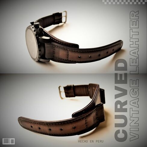 Leather watch strap, CURVED by Gaia 24mm 22mm 20mm watch strap (20, 45 mm diameter) in Saudi Arabia