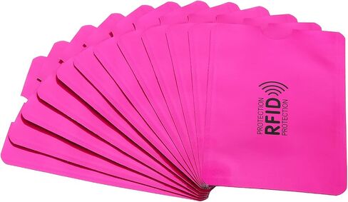أكمام حجب PATIKIL RFID، 12 قطعة من الألومنيوم لمنع سرقة الهوية وبطاقات الائتمان وحوامل حماية آمنة لمحفظة NFC، فضي in Kuwait