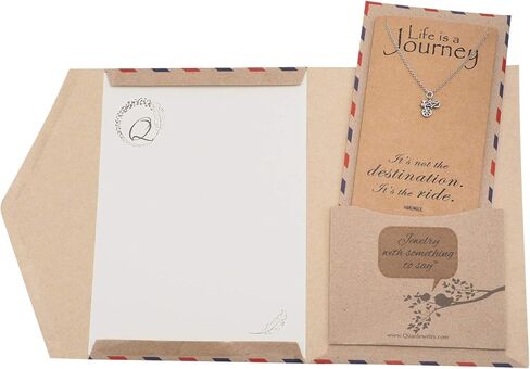 تشيوان المجوهرات قلادة دراجة صغيرة، رحلة المسافر قلادة سحر، هدايا لراكبي الدراجات والتجول، الحد الأدنى من القلائد اللذيذة، مجوهرات اللياقة البدنية مع بطاقة اقتباس in Kuwait