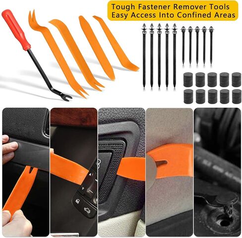 Car Retainer Clips 1115 PCS 32 Most Popular Sizes Fasteners Automotive Plastic Clips with 10 Cable Ties 1 Car Plastic Clip Remover for Ford GM Toyota Honda Chrysler BMW Benz Nissan Subaru Audi Mazda in Saudi Arabia