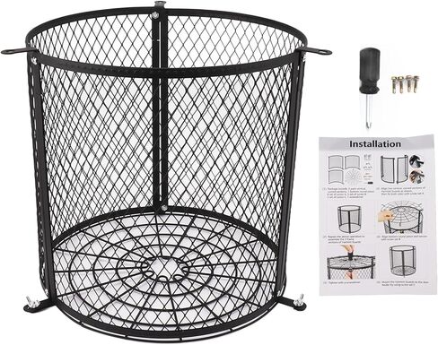 Fdit Varmint Feeder Cage with Quick Lock, Stainless Steel, Protects Deer Feeder for Outdoor Forest in Saudi Arabia