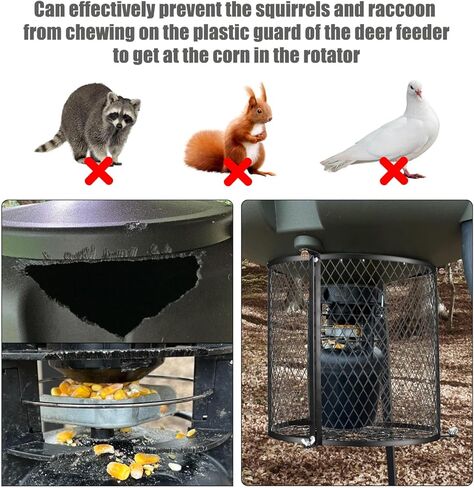Fdit Varmint Feeder Cage with Quick Lock, Stainless Steel, Protects Deer Feeder for Outdoor Forest in Saudi Arabia