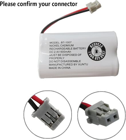 BT1007 BT-1007 BBTY0651101 بطارية قابلة للشحن متوافقة مع Uniden BT904 BT-904 BT1015 BBTY0460001 BBTY0510001 BBTY0624001 BBTY0700001 باناسونيك HHR-P506 HHR-P506A هاتف لاسلكي (3 عبوات) in Kuwait