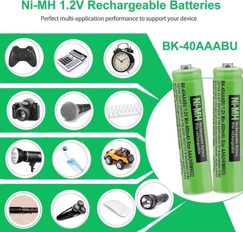 OSIM 6Pack BK-40AAABU Ni-MH AAA Rechargeable Batteries 1.2V AAA Ni-MH Rechargeable Batteries 400mah for Panasonic Cordless Phones, Remote Controls, Electronics in Saudi Arabia