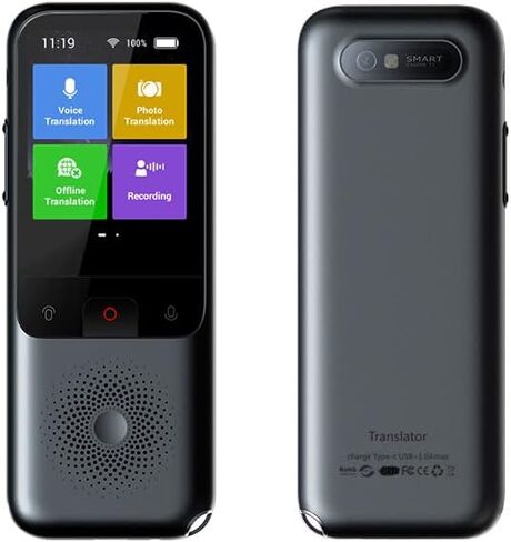 Real Time Language Translator Device 137 Languages, Two Way Portable Instant Voice Translator, Voice/Text/Photo Translation, 3-inch HD Touch Screen Camera Audio Voice in Saudi Arabia