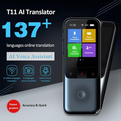 Real Time Language Translator Device 137 Languages, Two Way Portable Instant Voice Translator, Voice/Text/Photo Translation, 3-inch HD Touch Screen Camera Audio Voice in Saudi Arabia