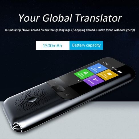 Real Time Language Translator Device 137 Languages, Two Way Portable Instant Voice Translator, Voice/Text/Photo Translation, 3-inch HD Touch Screen Camera Audio Voice in Saudi Arabia