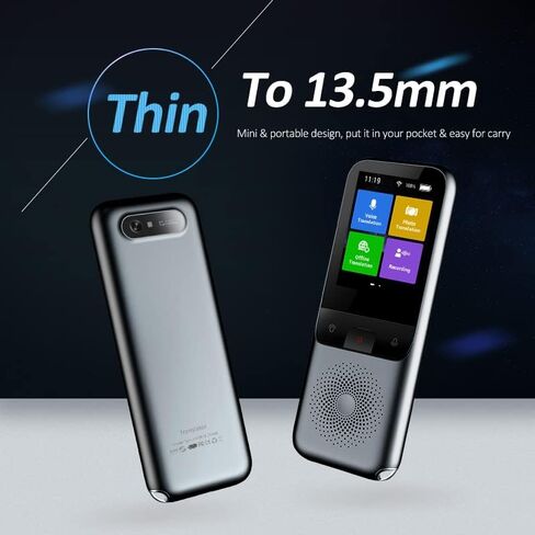 Real Time Language Translator Device 137 Languages, Two Way Portable Instant Voice Translator, Voice/Text/Photo Translation, 3-inch HD Touch Screen Camera Audio Voice in Saudi Arabia