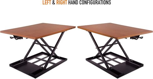 Stand Steady X-Elite Pro, Ergonomic Adjustable Height Standing Desk Converter for Home or Office, Easy Lift Sit to Stand Laptop Desk Riser for Laptop and Computer Monitor (Cherry, 28in x 20in) in Saudi Arabia