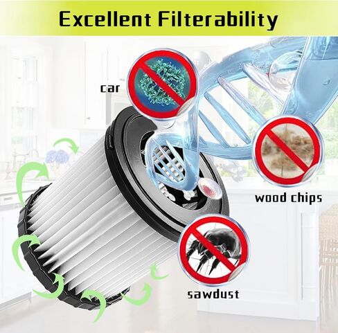 DCV5801H Replacement Filter Compatible with DeWalt DCV580 & DCV581H Wet Dry Vacuum Vacuums DCV5801H 20V MAX Wet/Dry Vacuum HEPA replacement Filter parts Reusable Filter in Kuwait