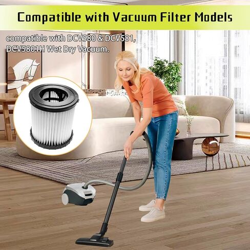 DCV5801H Replacement Filter Compatible with DeWalt DCV580 & DCV581H Wet Dry Vacuum Vacuums DCV5801H 20V MAX Wet/Dry Vacuum HEPA replacement Filter parts Reusable Filter in Kuwait