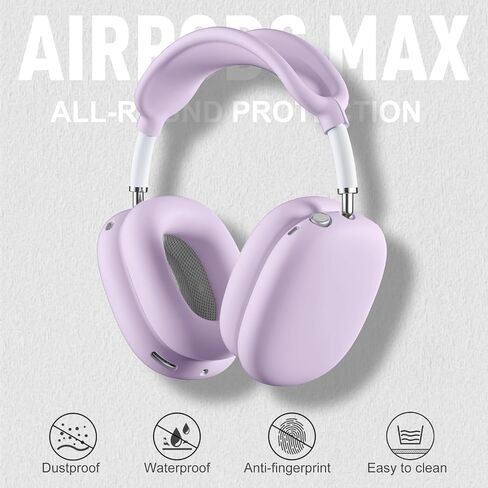 Lerobo Soft Case Cover for AirPods Max Headphones, Airpods Max Ear Cup Covers/Ear Pad Case Cover/Headband Cover/Max Headband Pad,Accessories Silicone Skin Protector for Apple AirPods Max (Black) in Saudi Arabia