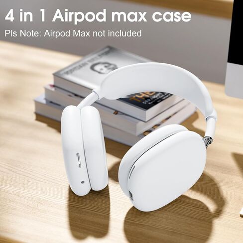 Lerobo Soft Case Cover for AirPods Max Headphones, Airpods Max Ear Cup Covers/Ear Pad Case Cover/Headband Cover/Max Headband Pad,Accessories Silicone Skin Protector for Apple AirPods Max (Black) in Saudi Arabia