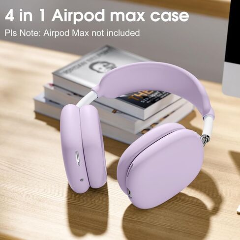 Lerobo Soft Case Cover for AirPods Max Headphones, Airpods Max Ear Cup Covers/Ear Pad Case Cover/Headband Cover/Max Headband Pad,Accessories Silicone Skin Protector for Apple AirPods Max (Black) in Saudi Arabia