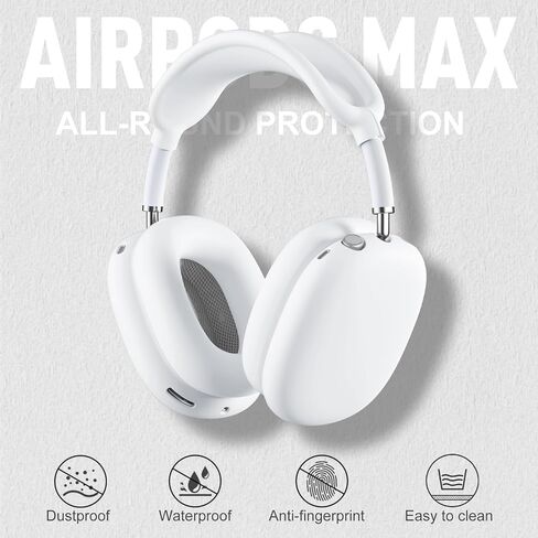 Lerobo Soft Case Cover for AirPods Max Headphones, Airpods Max Ear Cup Covers/Ear Pad Case Cover/Headband Cover/Max Headband Pad,Accessories Silicone Skin Protector for Apple AirPods Max (Black) in Saudi Arabia
