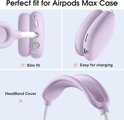 Lerobo Soft Case Cover for AirPods Max Headphones, Airpods Max Ear Cup Covers/Ear Pad Case Cover/Headband Cover/Max Headband Pad,Accessories Silicone Skin Protector for Apple AirPods Max (Black) in Saudi Arabia