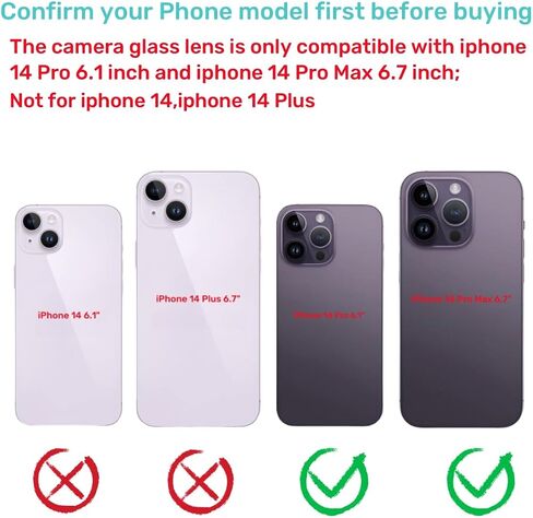 3 قطعة استبدال عدسة الكاميرا الخلفية الأصلية OEM 14 Pro من زجاج الياقوت لهاتف iPhone 14 Pro Max مع مجموعة أدوات لاصقة مثبتة مسبقًا وإصلاح in Kuwait