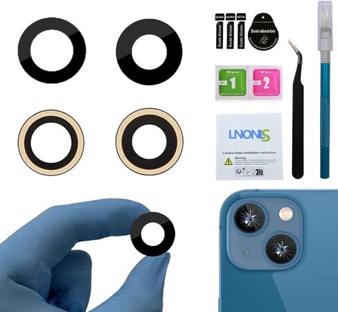 3 قطعة استبدال عدسة الكاميرا الخلفية الأصلية OEM 14 Pro من زجاج الياقوت لهاتف iPhone 14 Pro Max مع مجموعة أدوات لاصقة مثبتة مسبقًا وإصلاح in Kuwait