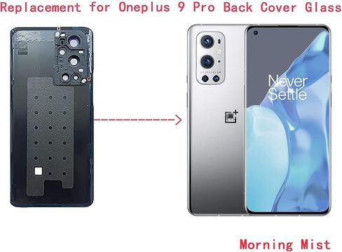 9 pro Back Cover Glass Replacement for OnePlus 9 Pro 5G 6.7'' LE2121 Back Glass(NOT for Oneplus 9/9R Back Glass) (Pine Green) in Saudi Arabia